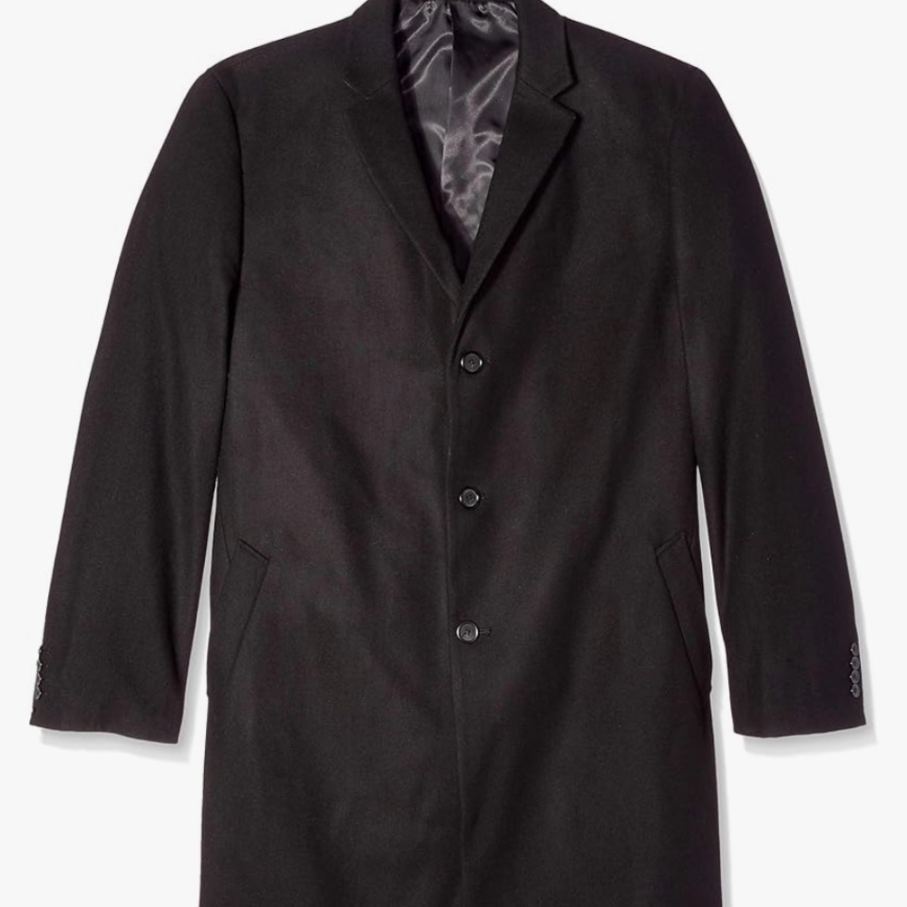 Ike Behar Savoy Charcoal Wool Blend Coat Size 46T MSRP $295 NWT